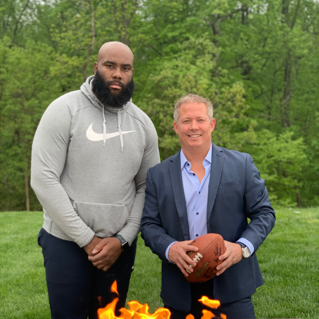 Upper Edge Sports CEO, Andy Ross, with client Morgan Moses