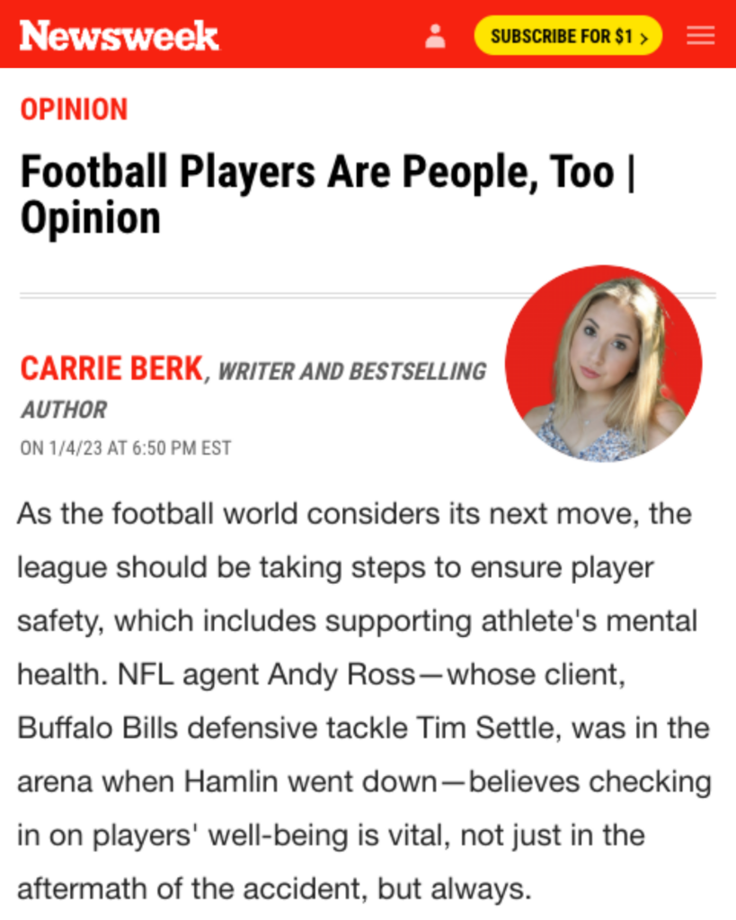 NFL Agent Andy Ross Featured in Newsweek